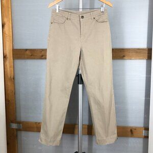 Sz S‎ (4/6)- Smythe Tan Straight Leg Hight Rise Chino Khaki Trouser Pants